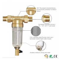 Filtre à eau pré-épurateur sous-évier en acier inoxydable 316 et laiton, maille 40 microns, débit 1200 GPD, installation facile, grattoir à sédiments, extérieur