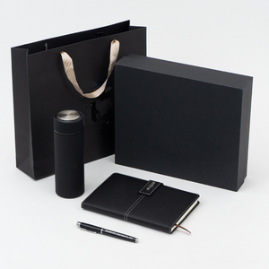 定制Pu皮革笔记本企业礼品套装A5日记本批发促销豪华商务礼品笔记本带笔 - Product Image 6