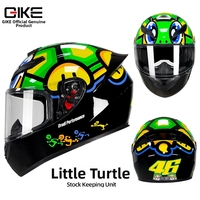 Casque de moto intégral Qike en ABS, unisexe, équipement de sécurité toutes saisons avec design personnalisé pour les motards