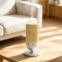 Diffuseur d'huiles essentielles ultrasonique en bois grainé pour aromathérapie, vente en gros