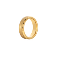 2023 cercle complet luxe plaqué or anneau en acier inoxydable bijoux filles mode fiançailles bande de mariage