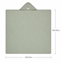 Couverture géante en mousseline de coton 4 couches 160x160cm avec logo personnalisé, certifiée OEKO-TEX CPC REACH, ensemble cadeau bébé en coton peigné personnalisé