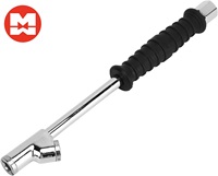 MAXIWORLD Manomètre de pneu de camion robuste à double embout droit en acier, raccord rapide 1/4 po NPT, 200 PSI