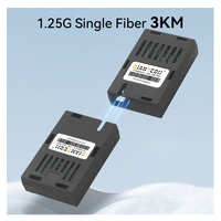 Transceptores de Fibra Óptica GIANTECH 1x9 Monomodo SC 1.25G 1310nm 3KM BIDI de Baja Latencia PECL con 3 Años de Garantía para Transmisión de Datos