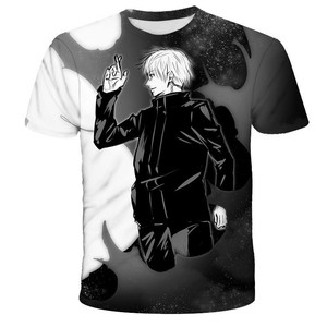 Camiseta de Verano de Manga Corta con Estampado 3D de Anime de la Temporada 2 de Cursed Spirits, para Hombre, Corte Regular, Transpirable, de Poliéster Tejido - Product Image 4