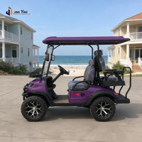 Voiturette de golf électrique au lithium écologique homologuée pour la route, 2/4/6/8 places, tout-terrain, pour le transport en station balnéaire et sur campus