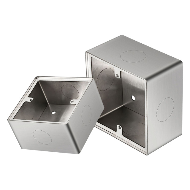 Surface Mount Steel Junction Box Home Use Wall Socket Bottom Box One Gang Fireproof Electrical Switch Box