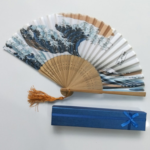 [I AM YOUR <strong>FANS</strong>]Recuerdos De Boda Quality Silk Bamboo <strong>Hand</strong> <strong>Fan</strong> and Dark Paper Box <strong>Personalised</strong> <strong>Hand</strong> <strong>Fan</strong> for Gifts - Product Image 5