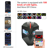 Mochila para Moto con Control por APP, Bolsa con Luz LED, Bolsa Inteligente para Motorista, Pantalla LED con Ojos, Mochila LED para Motocicleta
