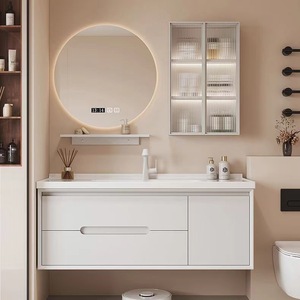 Tocador de baño Gabinete impermeable con luz Gabinete de baño Muebles de baño de lujo modernos Nuevo diseño - Product Image 6