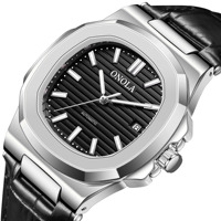 ONOLA 3853 Montres-bracelets pour hommes en cuir de vachette, montres de luxe pour hommes, fournisseurs de montres haut de gamme pour hommes, nouvelles montres pour hommes 2024