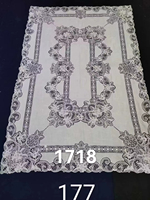 Nappe de banquet de mariage personnalisable en polyester/coton non tissé, style européen, broderie lourde ajourée, dentelle, blanche, épaisse