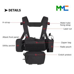 Chaleco Táctico Ligero MMC0232 Mk3 para Deportes al Aire Libre, Chaleco de Carga con Correa para el Pecho, de Poliéster Negro, Personalizable para Entrenamiento - Product Image 5