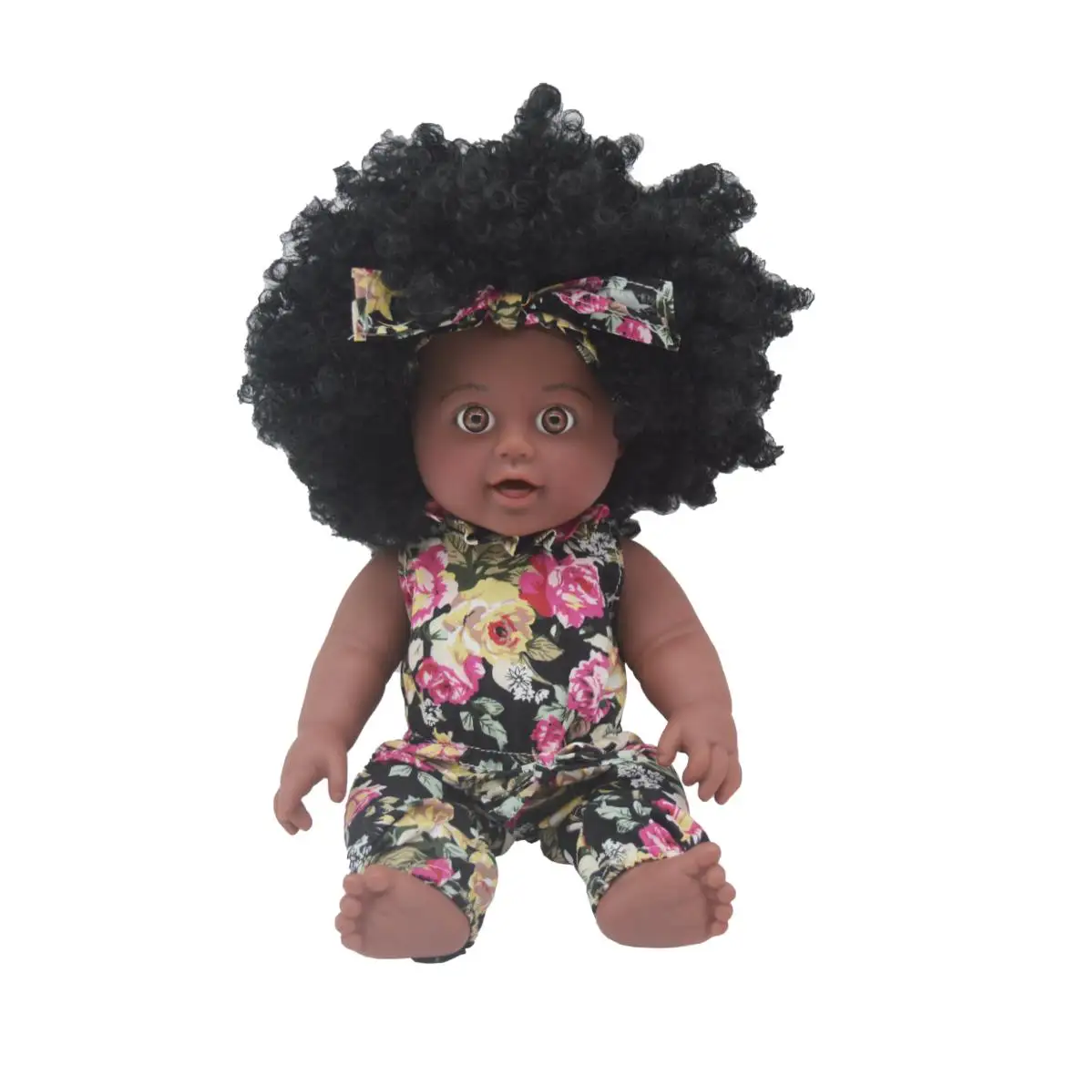 Muñeca de vinilo de 31 CM y 12 pulgadas para niñas, cuerpo de vinilo negro