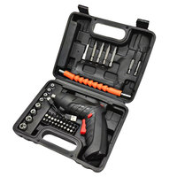 Tournevis électrique FixCraft, perceuse sans fil rechargeable au lithium-ion, ensemble d'outils ménagers de 47 pièces avec coffret de rangement en métal