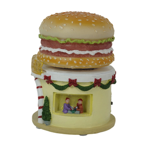 Ornement de Noël LED en résine en forme de burger avec mouvement et 8 chansons de Noël - Décoration cadeau - Product Image 5