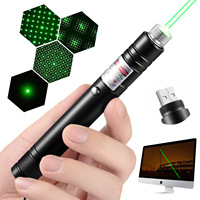 Pointeur laser vert en alliage d'aluminium, longue portée, multi-effets étoilés pour les présentations pédagogiques