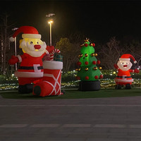 Décoration gonflable de Noël en forme de bonhomme de neige de 8 pieds avec lumières LED