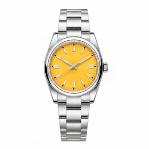 Montre mécanique, bracelet en acier inoxydable, montre-bracelet analogique à quartz, style business décontracté - Product Image 5