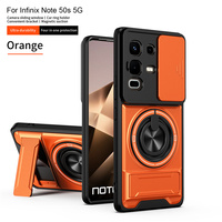 Coque de téléphone Lichicase haut de gamme avec fenêtre coulissante de protection d'objectif et support voiture pour Infinix GT 30 Pro Note 40 Pro – Étui personnalisé