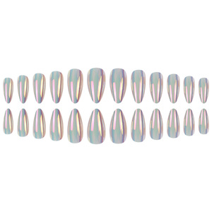 Poudre magique Ky Mirror Moonlight pour ongles à presser, <span class=keywords><strong>faux</strong></span> ongles tendance effet aurore blanc néon, 24 pièces, vente en gros - Product Image 2