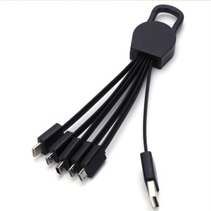 Câble de charge multifonctionnel de données de porte-clés OEM portable pour <span class=keywords><strong>iPhone</strong></span> 15 décoration suspendue créative câble de données multi en un - Product Image 2