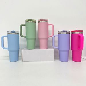 Resistant Removable Flip Straw With Lids Leak Proof Macaron Insulated 40Oz Tumbler for Uv Dtf Wraps - Product Image 2