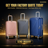 Valise à coque rigide légère à ouverture frontale en PP, 20-28 pouces, avec compartiment pour ordinateur portable, serrure TSA, logo personnalisé, vente en gros