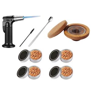 <b>Cocktail</b> <b>Smoker</b> <b>Kit</b> With Wooden Box Metal Container 4-Type Flintlock Smokebox For Molecular Gastronomy Cooking - Product Image 1
