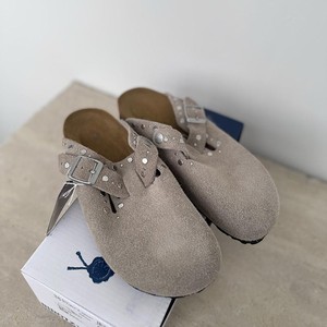 <span class=keywords><strong>Zuecos</strong></span> de Diseñador con Caja, Pantuflas Planas de Corcho, de Cuero Genuino de Alta Calidad, Estilo <span class=keywords><strong>Birkenstock</strong></span> Boston para Mujer - Product Image 1