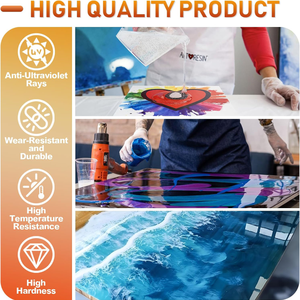 크리스탈 투명 에폭시 레진 및 경화제 키트 – 미술 공예, 주얼리 제작, 목재 및 레진 몰드용 레진 에폭시 A 및 B - Product Image 3