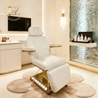 Table de massage électrique moderne et luxueuse à 3 moteurs réglables pour salon, spa, soins du visage et esthétique