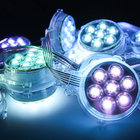 SHIJI DC24V 50mm Luz LED de Píxeles Navideña Permanente, 19mm, 7 LEDs SMD 5050 RGB, 1903 2811 IC, Fuente de Luz Puntual LED