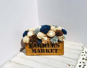 Boîte de rangement en <span class=keywords><strong>bois</strong></span> pour herbes style Vintage, casiers de stockage pour plantes et <span class=keywords><strong>fleurs</strong></span>, pour décoration de maison, ferme, paon en <span class=keywords><strong>bois</strong></span> - Product Image 2