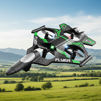 Avion RC Drone Avion de Jouet LED Avion RC avec Vol Stationnaire Automatique Jouet de Combat Télécommandé Jouet pour Enfants Cadeau d'Anniversaire