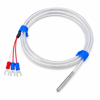 Sensor Suhu Elektroplating Tahan Korosi Pt100 PTFE Tahan Asam dan Alkali OEM IP65