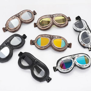 Nouveau rétro moto lunettes hommes Vintage Moto classique lunettes pilote <span class=keywords><strong>Steampunk</strong></span> coupe-vent anti-poussière lunettes Sports de plein air lunettes - Product Image 2
