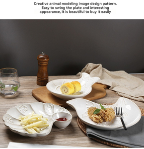 Assiette à dessert de style baroque français, assiette à soupe occidentale, plateau en céramique européen - Product Image 6