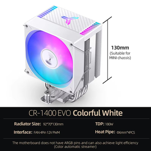 Jonsbo cr1400 EVO CPU Cooler argb yên tĩnh Fan 4 ống dẫn nhiệt tản nhiệt không khí cho lga1700 AM5 PCS Bộ vi xử lý Tản Nhiệt Máy Tính trường hợp - Product Image 6