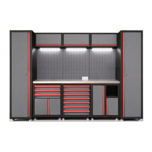 Banc de travail modulaire robuste personnalisable à 12 tiroirs en acier avec roulettes antivol, tiroirs de boîte à outils, postes de travail à domicile, armoires à outils - Product Image 1