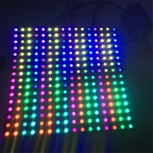 Grosir warna dapat disesuaikan ws2812b rgb 8x32 matriks led p10 panel led ws2812 lembar led rgb fleksibel multi Warna 16x16 = 256 piksel