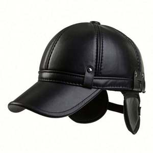 Casquette de baseball en cuir pour homme, nouvelle collection hiver 2024, vente en gros - Product Image 1