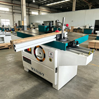 Dégauchisseuse et rainureuse industrielle combinée pour le travail du bois, pour le redimensionnement des planches et le rainurage des bords en atelier