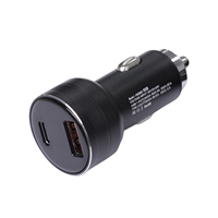 Vente en gros 52.5W double port USB-C USB-A QC4.0 PD adaptateur de charge rapide chargeur de voiture universel pour iPhone