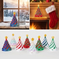 Jouet sensoriel de bureau empilable en forme d'arbre de Noël imprimé en 3D, prêt à la vente, nouveauté, cadeau de boutique, idéal pour les cadeaux de Noël