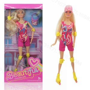 Nouvelle poupée de 30 cm (11 pouces) avec patins à roulettes intégrés, tenue de mode, poupée miniature pour couple, tenue de couple, 2024 - Product Image 4