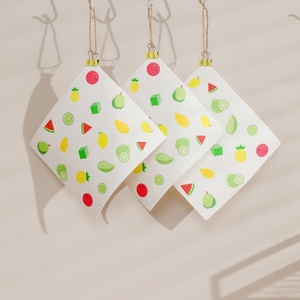 Chiffon de nettoyage professionnel et pratique en coton de pulpe de bois pour cuisine, avec logo et emballage personnalisés, largement utilisable - Product Image 5