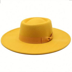 Chapeau Fedora unisexe à large bord en feutre de laine synthétique de haute qualité, personnalisable, pour affaires, pêche et fêtes - Product Image 3