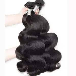 Free Sample Next Day Shipping 12a 12 16 18 20 22 24 Inch Natural Black Raw Virgin Body Wave Bundles Human Hair Extension Deals