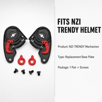 Plaque de base de remplacement pour mécanisme de visière de casque QKE Q111, paire avec vis, emballage en sac OPP